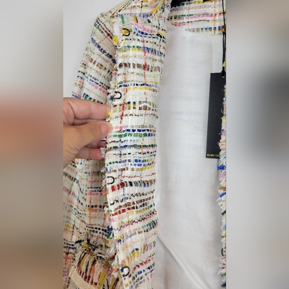 NWT Kobi Halperin Devyn Tweed Blazer In JKI Rainbow Size XS - Picture 11 of 16